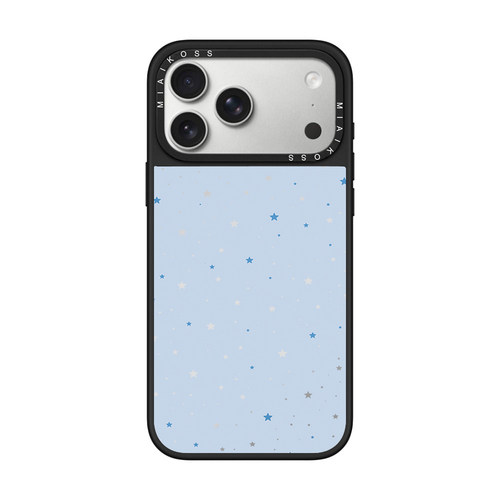 MIAIKOSS/妙吻联名马卡龙满印蓝色底星星适用iPhone17Promax苹果16手机壳15潮牌14防摔套13个性12女11磁吸版