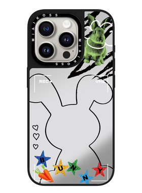 MIAIKOSS/妙吻联名bunny兔子镂空头像适用iPhone16Promax苹果17手机壳15潮牌14防摔套13个性12女11精致磁吸版