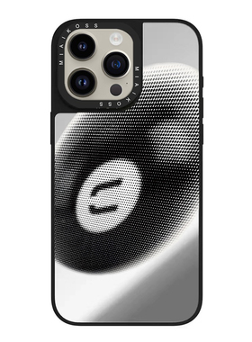 MIAIKOSS/妙吻联名彩色台球黑色球适用iPhone15Promax苹果17手机壳潮牌14防摔套13个性12女16明星磁吸版艺术