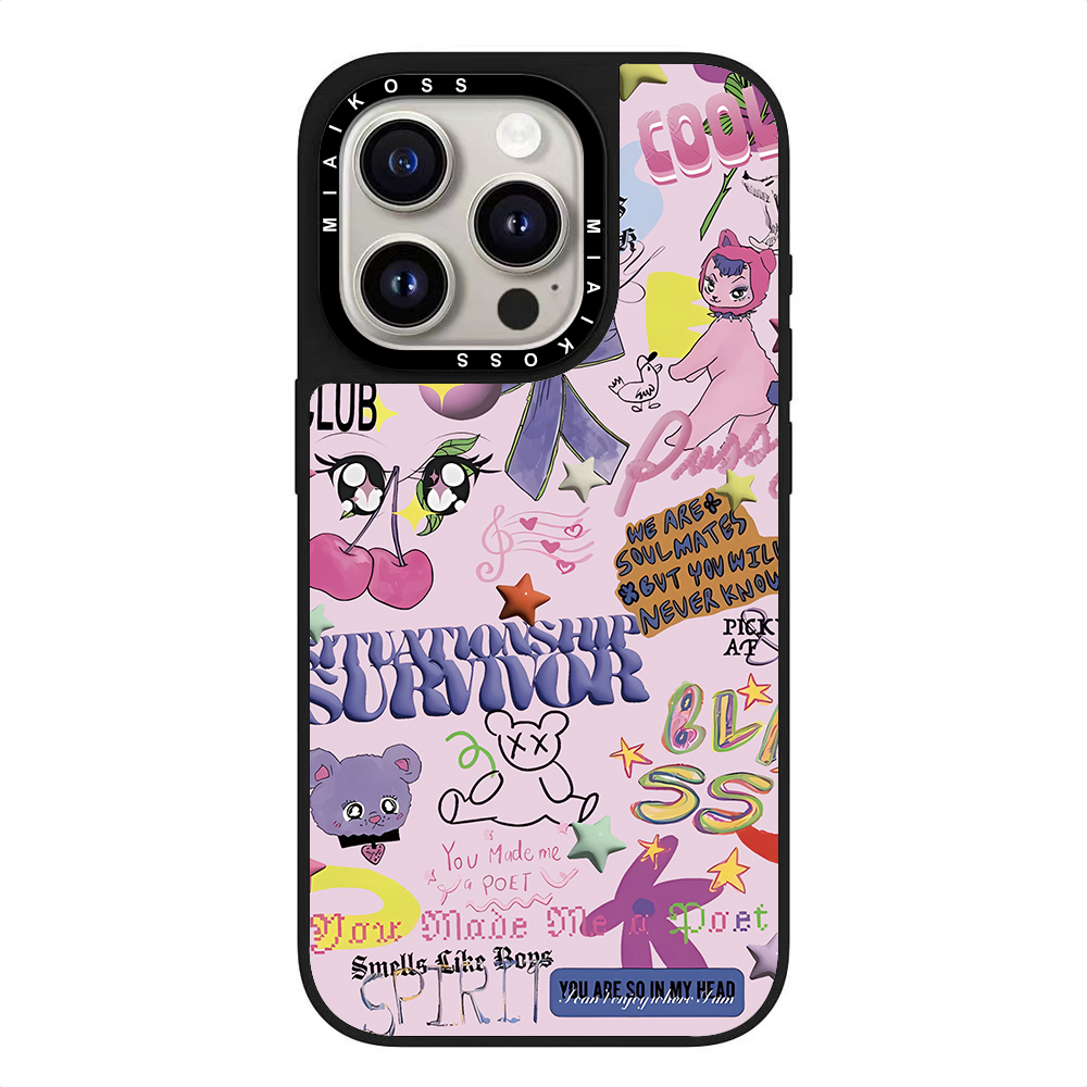 CASE联名泰剧《GELBOYS》指尖浪漫粉底涂鸦适用iPhone15Promax苹果17手机壳潮牌14防摔套13个性12女16磁吸版