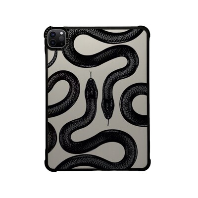 CASE联名黑色大王蛇适用苹果iPad Pro2025 12.9寸平板保护套2024 Air第3/4/5/6/7代11寸卡通防摔壳mini潮流