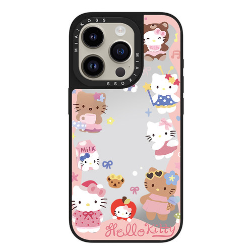MIAIKOSS/妙吻联名哈喽KT粉色环绕凯蒂猫适用iPhone18Promax苹果17手机壳15/16潮牌14防摔套13个性12磁吸卡通