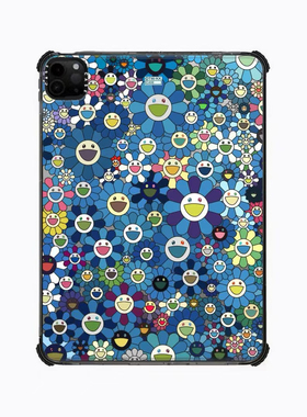 CASE联名蓝底太阳花满印适用苹果iPad Pro11寸平板电脑mini7/6保护套ipad10/11代防摔壳13/12.9mini创意