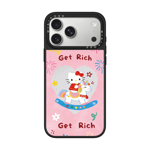 MIAIKOSS/妙吻GET RICH白马KT猫适用iPhone17Promax苹果16手机壳15潮牌14防摔套13个性12女11艺术家磁吸版