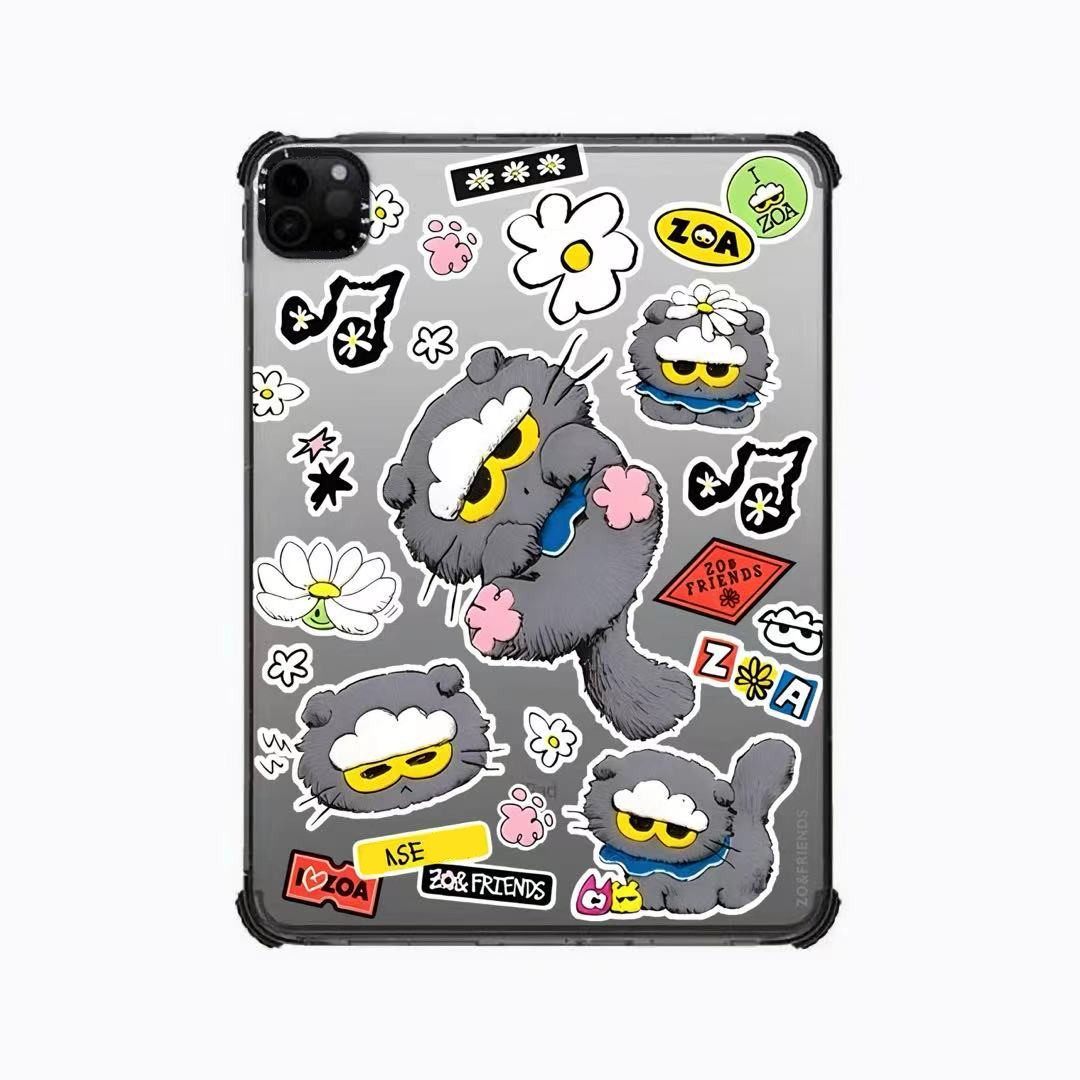 联名ZO雏菊猫咪满印贴纸适用苹果iPad Pro11寸平板电脑mini7/6保护套ipad10/11代防摔壳13/12.9mini创意精致,3C数码配件,平板电脑保护套/壳,淘宝优惠券,粉丝福利购,淘宝优惠卷