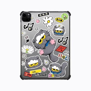 联名ZO雏菊猫咪满印贴纸适用苹果iPad Pro11寸平板电脑mini7/6保护套ipad10/11代防摔壳13/12.9mini创意精致