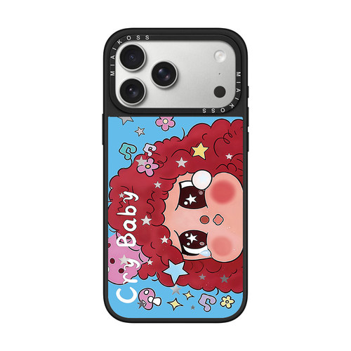 MIAIKOSS/妙吻联名横屏cry baby大脸丸子头哭娃适用iPhone17Promax苹果16手机壳15潮牌14防摔套13个性18磁吸