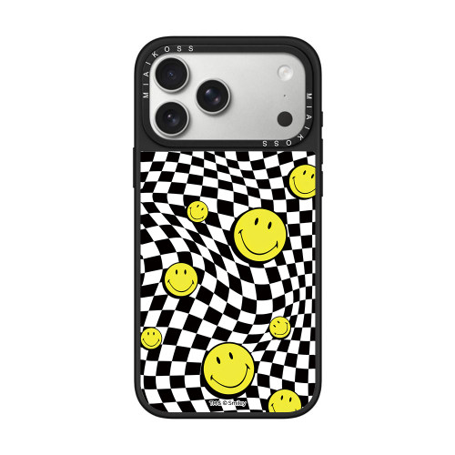 MIAIKOSS/妙吻联名Smiley黄色笑脸微笑格子适用iPhone17Promax苹果16手机壳15潮牌14防摔套13个性12女18磁吸