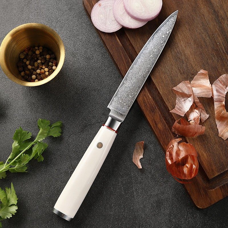 进口多用刀日本大马士革钢果皮刀