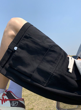 2024夏季新款水洗重磅宽松工装短裤DK541 P45控58面料成分