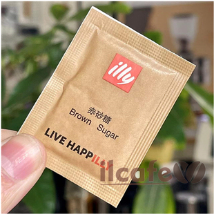 意莲咖啡-意大利illy意利赤砂糖咖啡黄糖咖啡果茶专用黄糖包100包