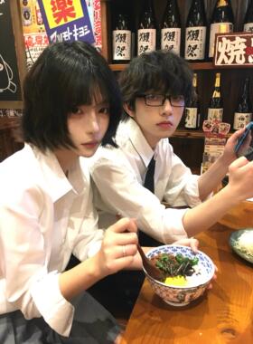 日系jkdk制服学院风衬衫长袖基础款套装夏季学生情侣穿搭班服套装