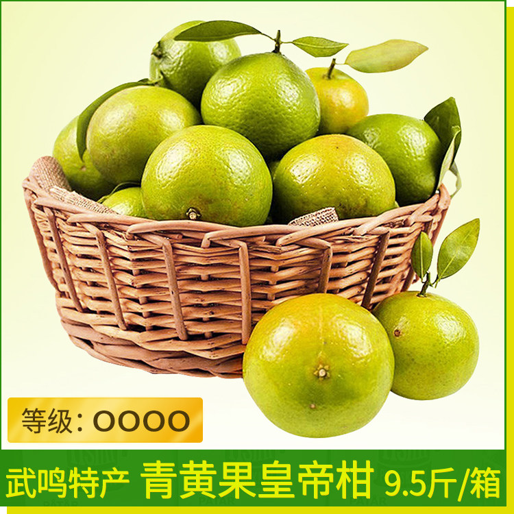 包邮武鸣青黄果皇帝柑9.5斤 等级OOOO橘桔子果园现摘发货坏果包赔