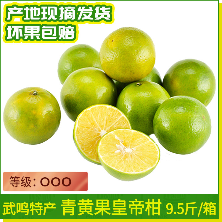 包邮！武鸣青黄果皇帝柑9.5斤等级OOO桔橘子果园现摘发货坏果包赔