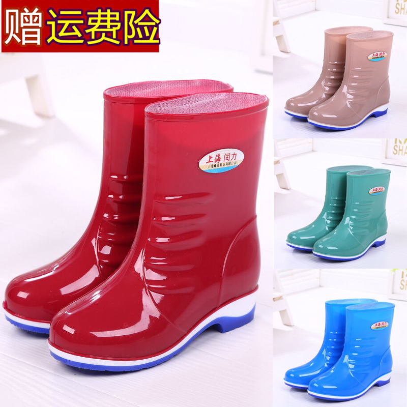 防滑雨鞋女冬季棉套加絨保暖水靴中筒短筒時尚雨靴女膠鞋水鞋包郵