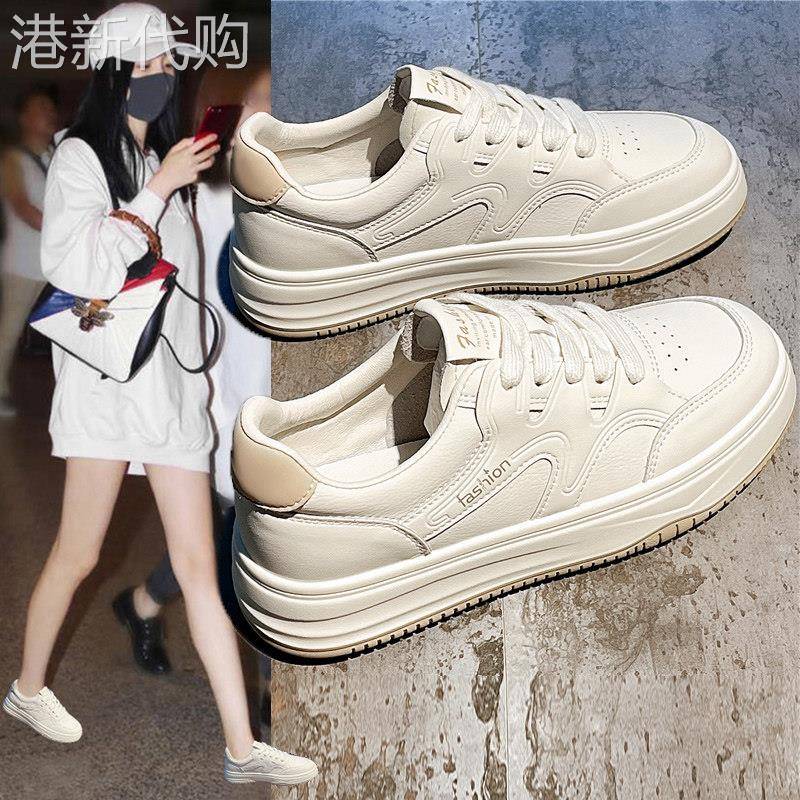 香港小白鞋女生百搭平厚底2026夏季新款流行爆单休闲老爹运动板鞋