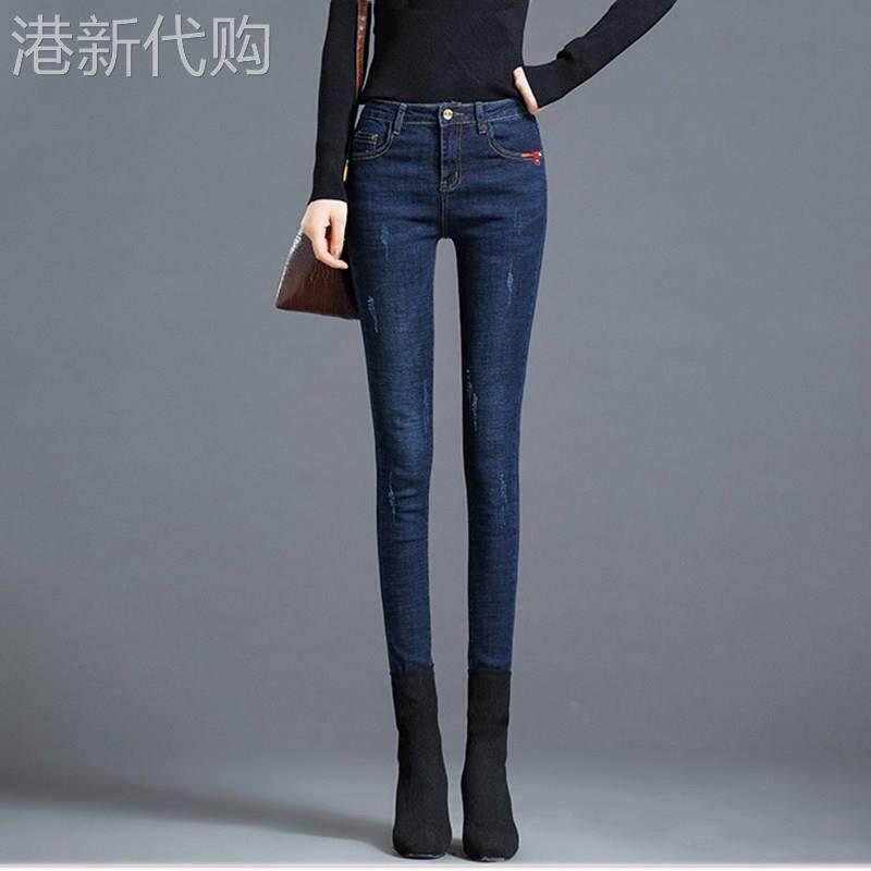 加长牛仔裤女高腰紧身2025秋冬新款修身显瘦弹力高个子百搭小脚裤