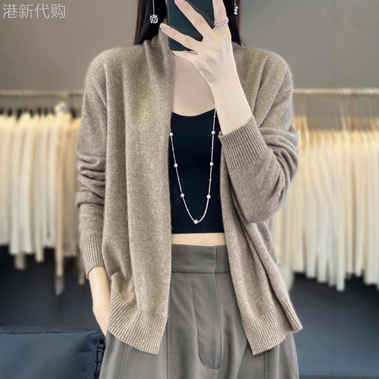 潮牌慵懒感百搭开衫上衣女秋冬季2025年新款韩版休闲宽松针织外套