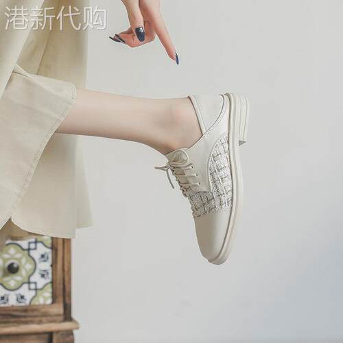 女鞋春夏2026新款小皮鞋女英伦风一脚蹬乐福鞋百搭真皮软底单鞋女