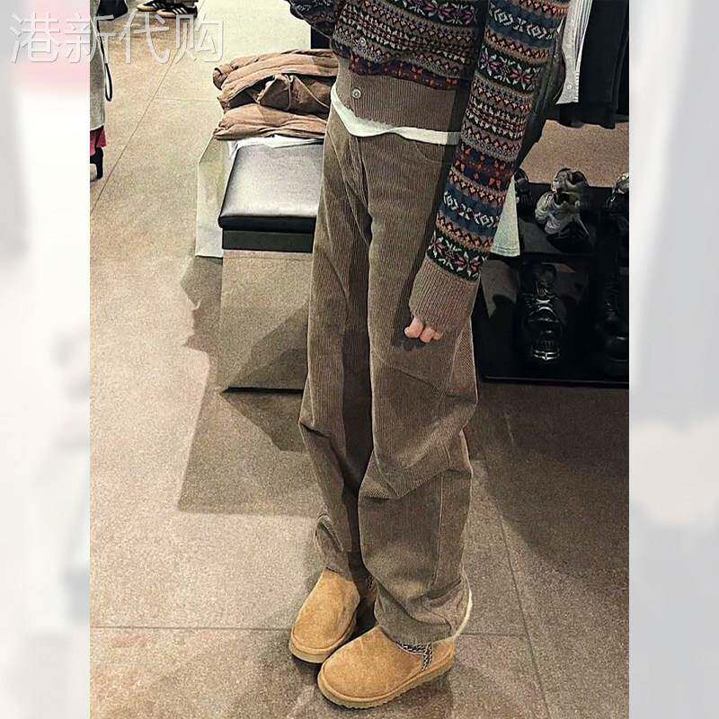 宽松显瘦灯芯绒裤子女秋冬季2025年新款洋气百搭长裤超好看休闲裤