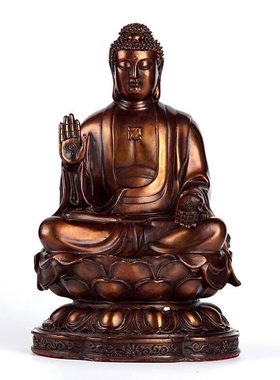 纯铜大日佛像客厅中式工艺品