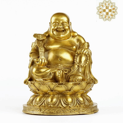 如意黄铜工艺品弥勒佛像