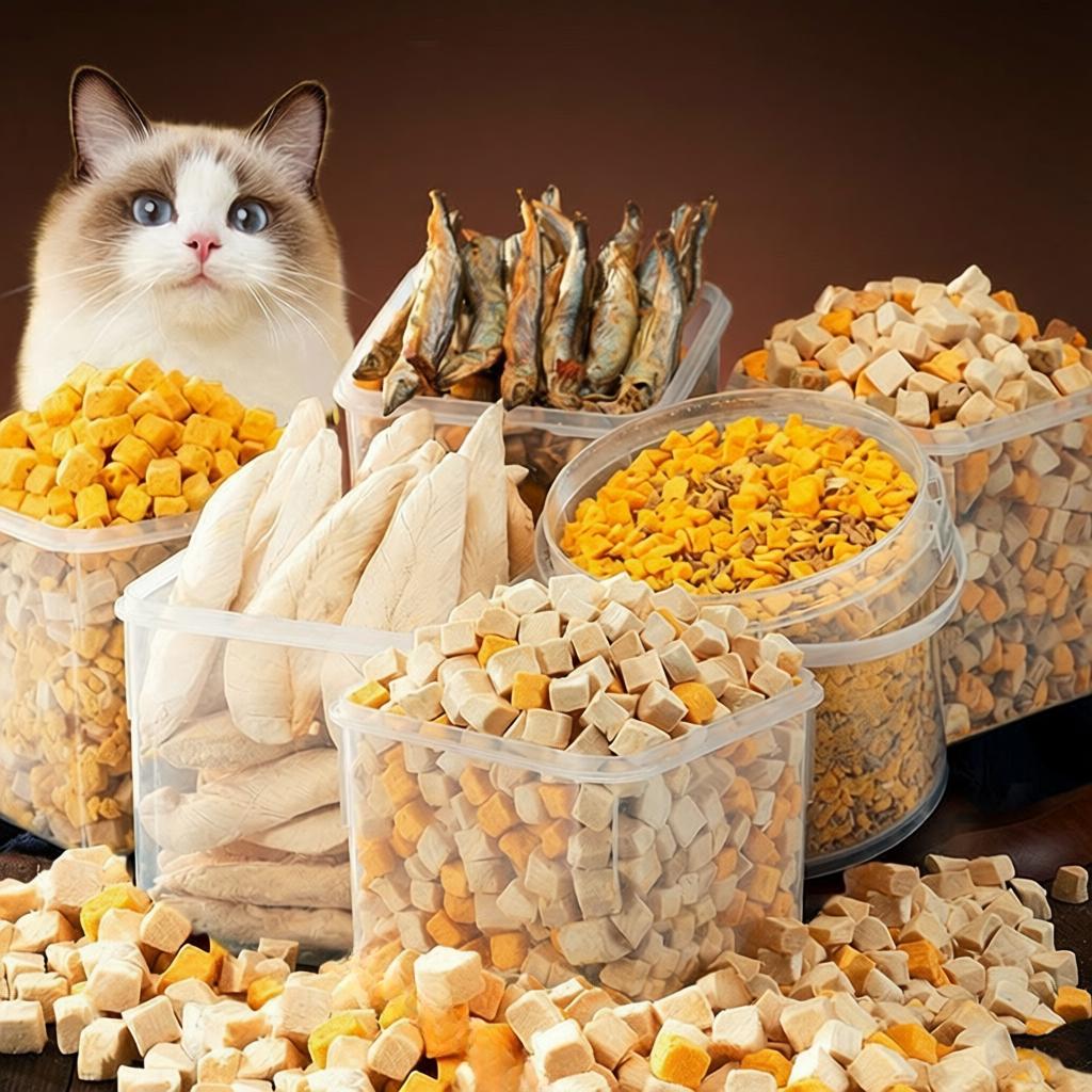 宠物零食狗狗小型犬肉干鹌鹑蛋黄鸡胸肉成猫小鱼干猫食品猫咪冻干