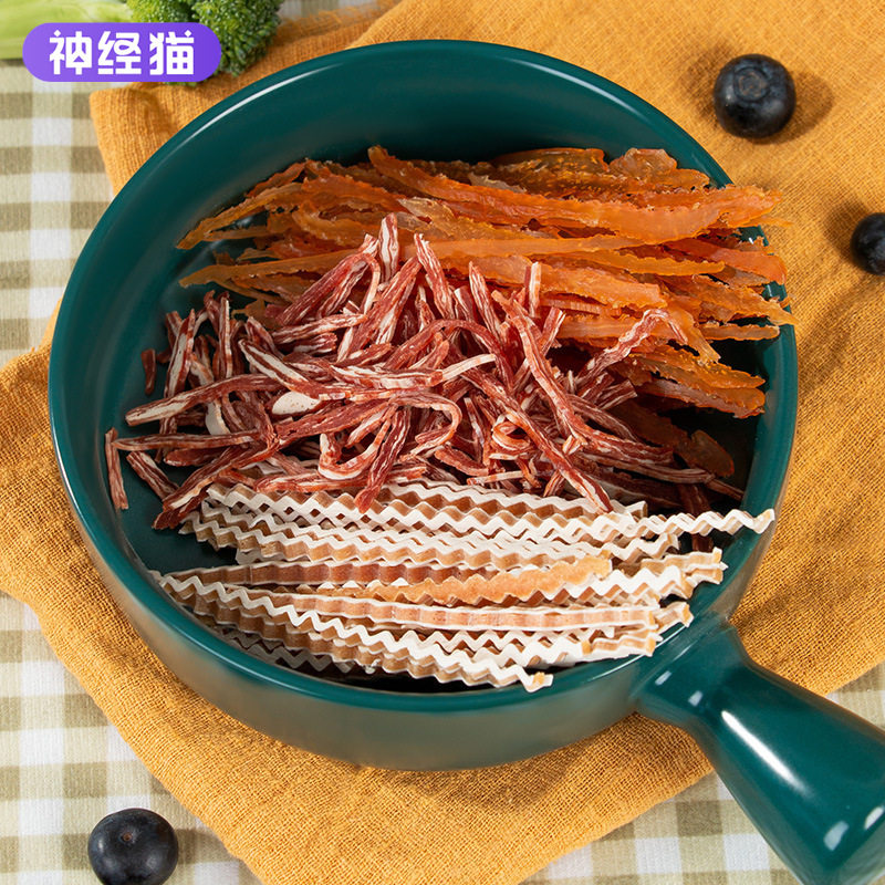 猫零食鸡肉软丝牛肉条成猫幼猫互动奖励冻干肉猫条猫咪零食磨牙棒