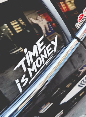 Time is money时间就是金钱汽车贴纸创意英文车身贴电动摩托车贴