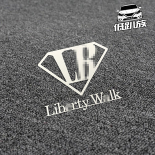 适用于宽体LibertyWalk LB 汽车贴纸个性改装贴后玻璃装饰车贴