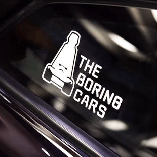汽车贴纸The Boring Cars TBC贴纸三角车窗贴纸小车卡通搞笑贴纸