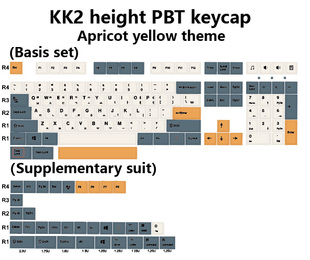 DNDKB机械键盘热升华PBT键帽 MDA DSA  XDA  原厂 杏黄（韩）键帽