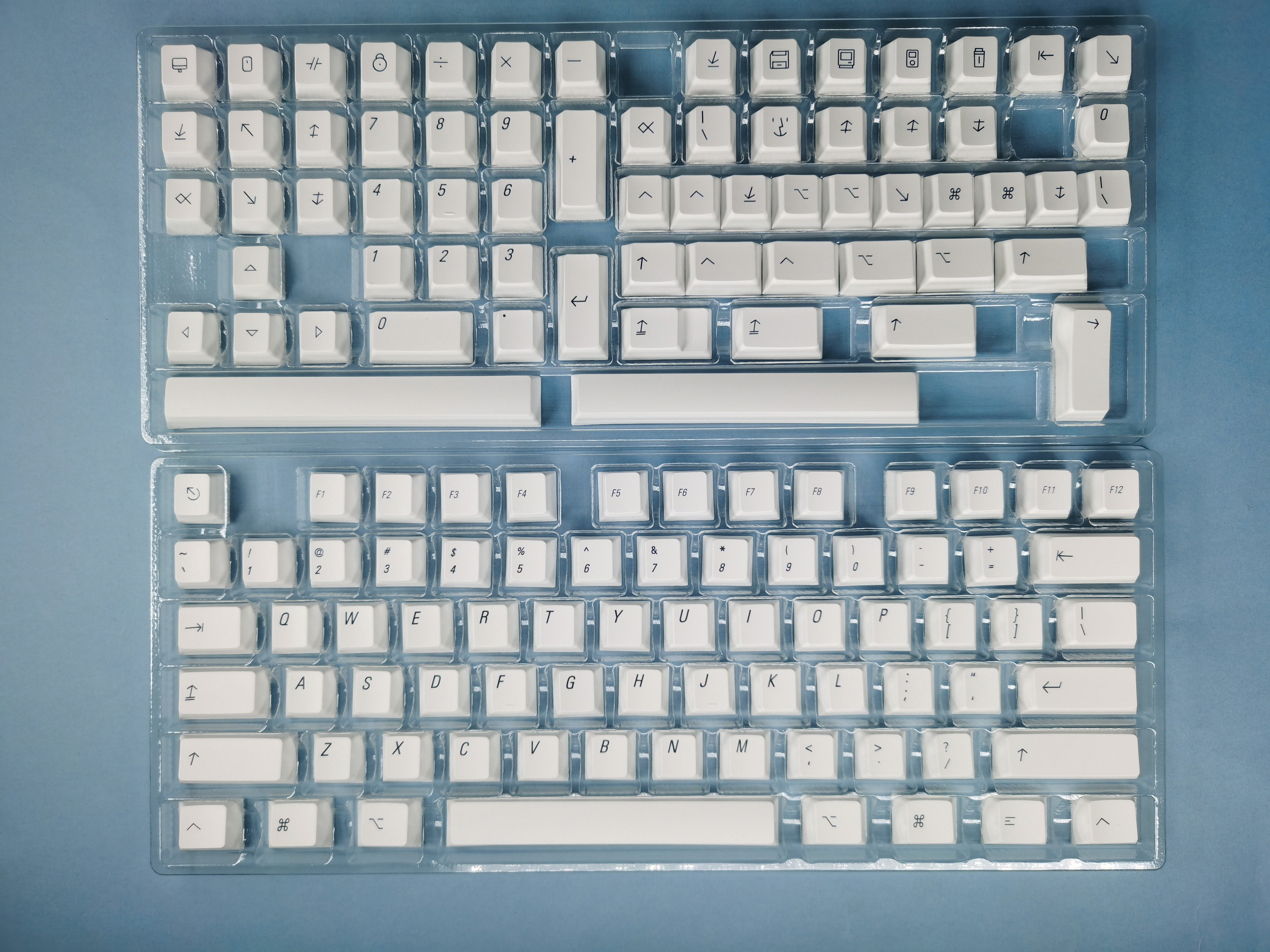 DNDKB 기계식 키보드 승화 PBT 키캡 MDA DSA XDA 오리지널 미니멀리스트 화이트 애플 스타일