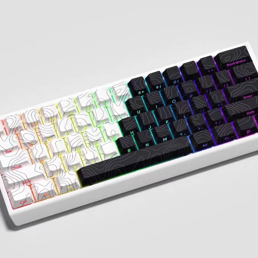 WOMIER XVX CONTOUR V2WOOTING ORIGINAL SIDE ENGRAVED KEYCAPS PBT PERSONALIZED TRANSLUCENT KEYCAPS ARE CUSTOMIZED