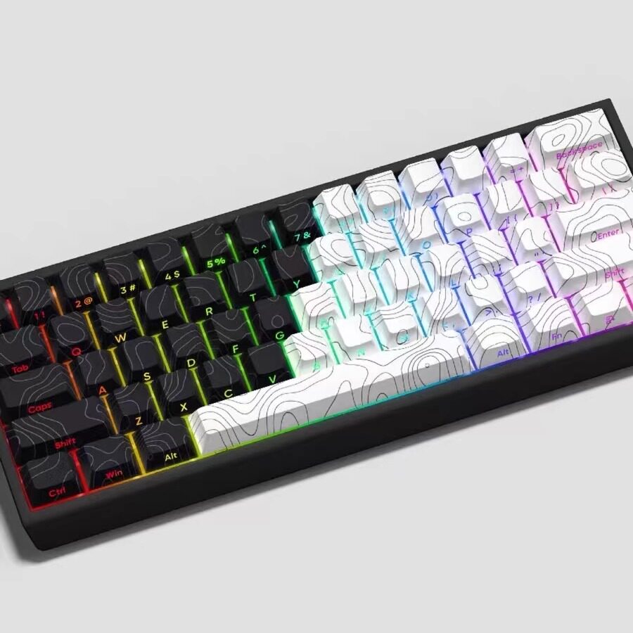 WOMIER XVX CONTOUR V2WOOTING ORIGINAL SIDE ENGRAVED KEYCAPS PBT PERSONALIZED TRANSLUCENT KEYCAPS ARE CUSTOMIZED