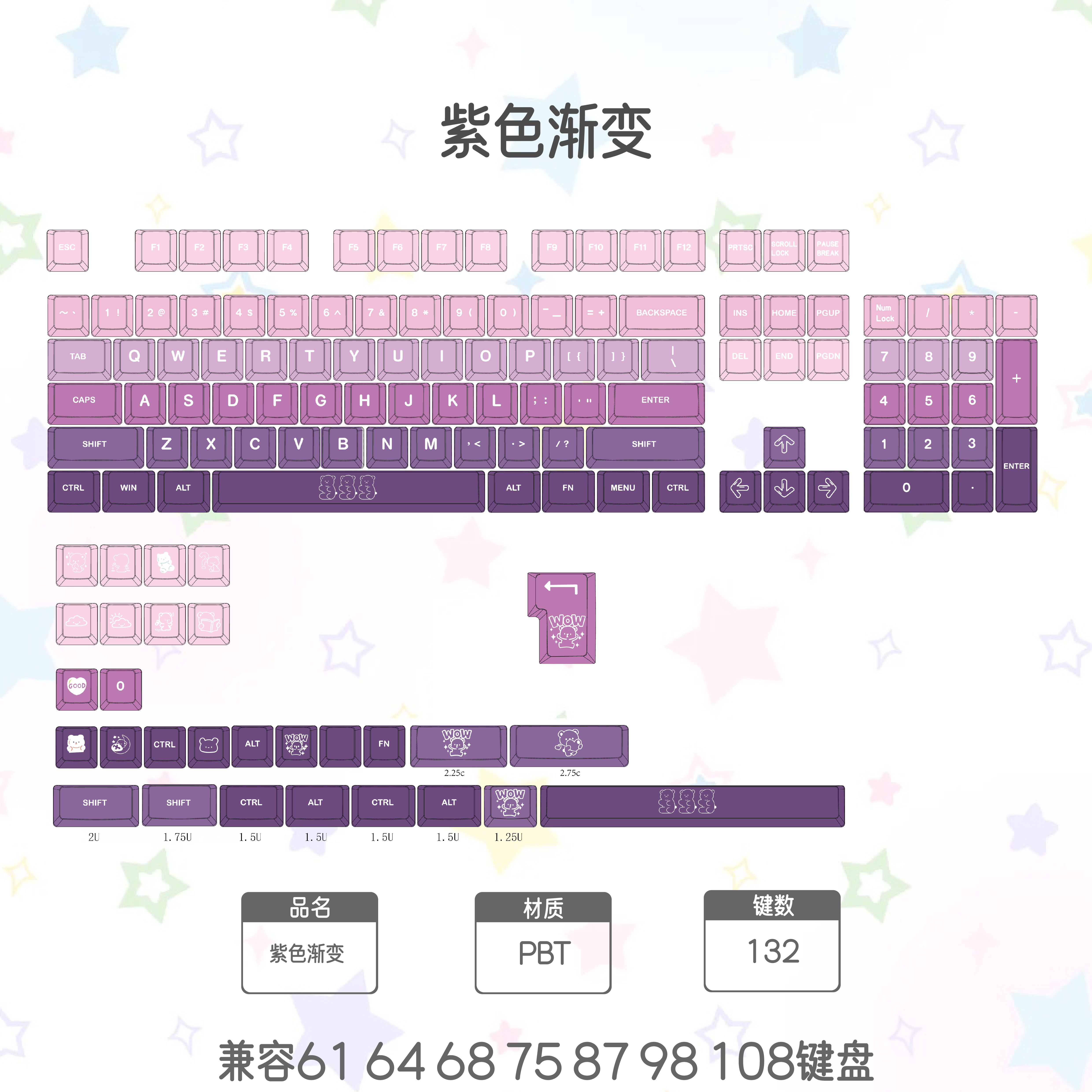 MOA-高度PBT键帽正刻五面热升华