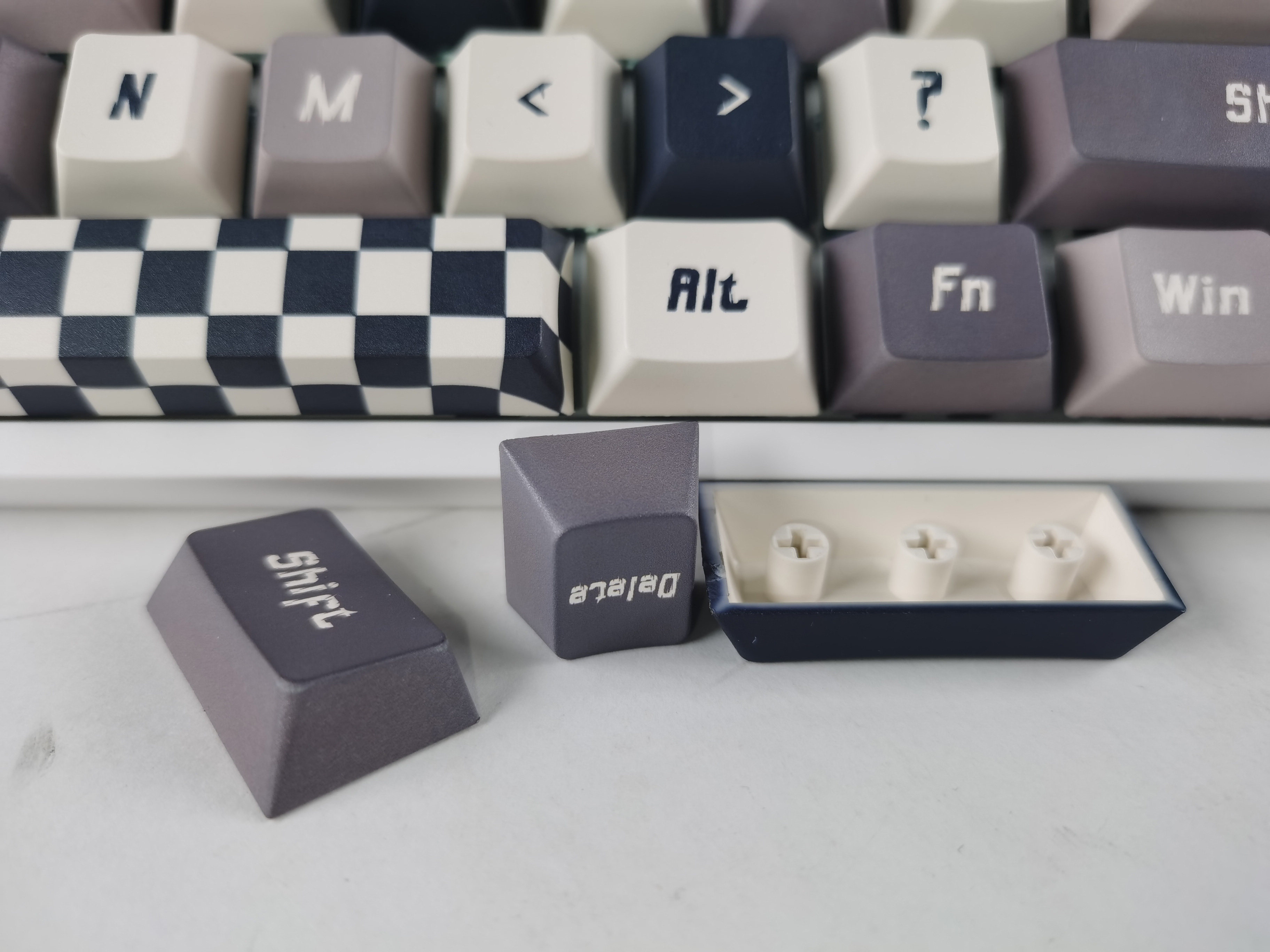 DNDKB 기계식 키보드 승화 PBT 키캡 MDA DSA XDA 오리지널 흑백 격자 무늬 키캡