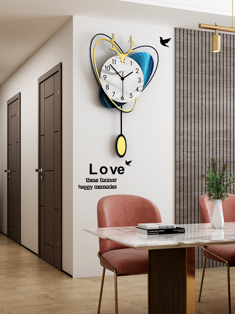 Light luxury clock wall clock living room modern minimalist home fashion atmosphere wall watch creative personality Nordic clock wall hanging