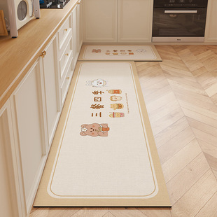 硅藻泥厨房专用地垫硅胶防滑防油防水可擦免洗整铺地毯 2023新款