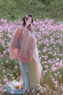司南阁汉服【春山】女款春夏季宋制交领长衫大袖衫披帛汉服