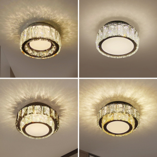 现代简约走廊灯玄关灯阳台灯led吸顶灯入户灯衣帽间灯 水晶过道灯