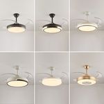 蓝牙风扇灯吊扇灯带灯一体隐形客餐厅家用轻奢简约现代电风扇吊灯