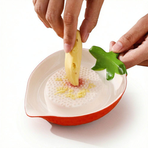 陶瓷磨姜器家用姜蒜研磨圆盘Ceramic Grater 手动辅食水果磨泥器