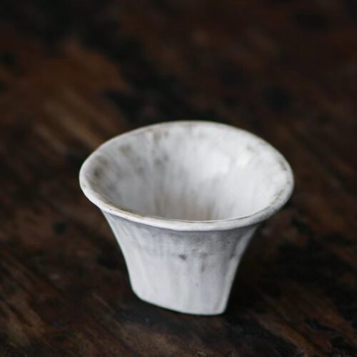 粉引手作粗陶茶杯功夫茶具小号