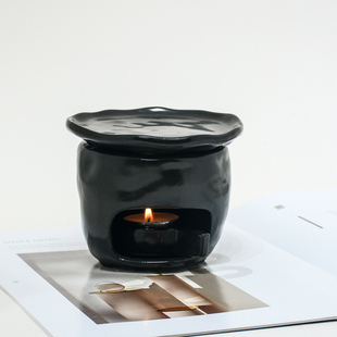 日式手工烤茶炉家用熏香植物雪松香薰炉蜡烛加热底座温茶炉烘烤炉