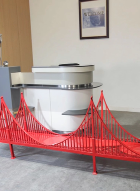 纯手工美国铁艺金门大桥落地摆件