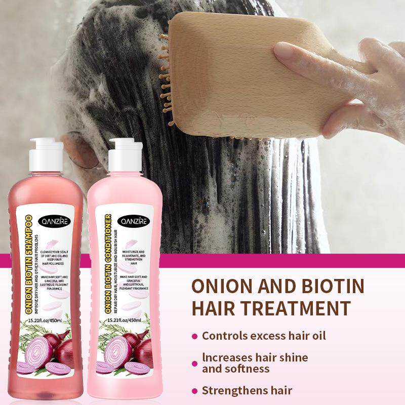 跨境全英文洋葱洗发水护发素Onion shampoo and conditioner外贸