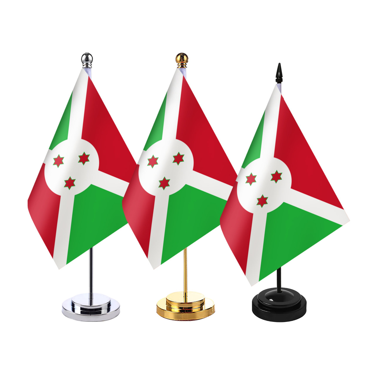 布隆迪 国旗 办公室桌旗座桌面旗帜摆件室内单杆旗架会议室装饰