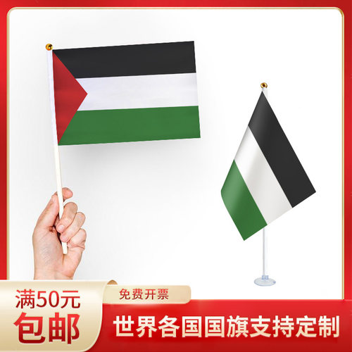 手摇旗国旗巴勒斯坦手持