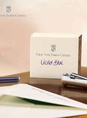 辉柏嘉伯爵GRAF VON FABER-CASTELL 钢笔墨胆6支装 黑色等18种颜色可选 伯爵配件 墨水分装 一次性可替换墨囊